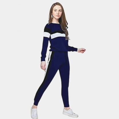 Blue Contrast Full Sleeves Tracksuit Article # 0070