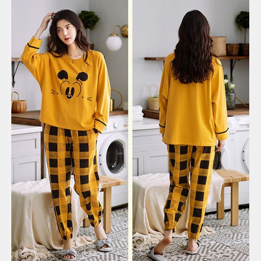 Yellow Contrast Smiley Printed Nightwear Article # 0071