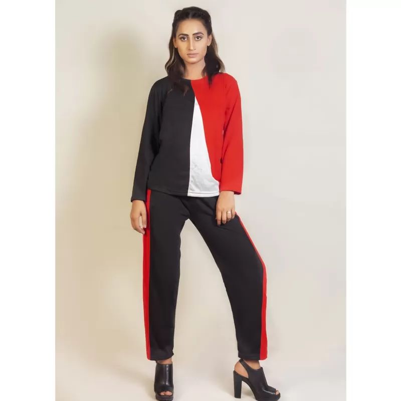 RED FULL SLEEVES - LINING TRACKSUIT